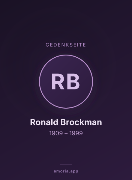 Gedenkportrait von Ronald Brockman