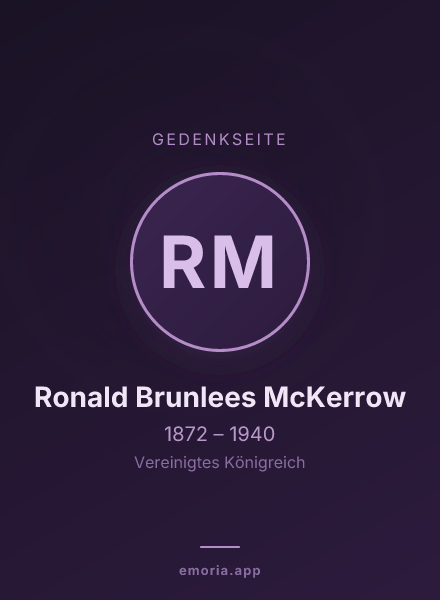 Gedenkportrait von Ronald Brunlees McKerrow