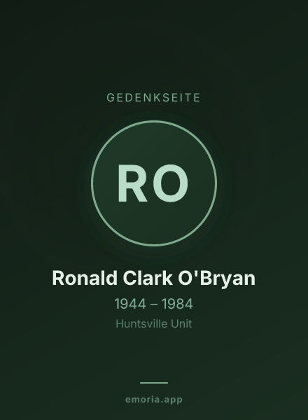 Gedenkportrait von Ronald Clark O'Bryan