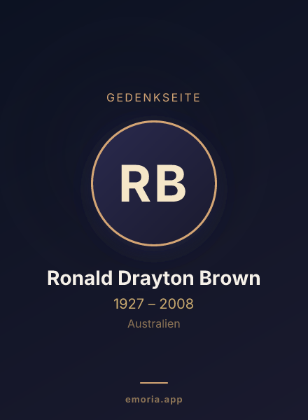 Gedenkportrait von Ronald Drayton Brown