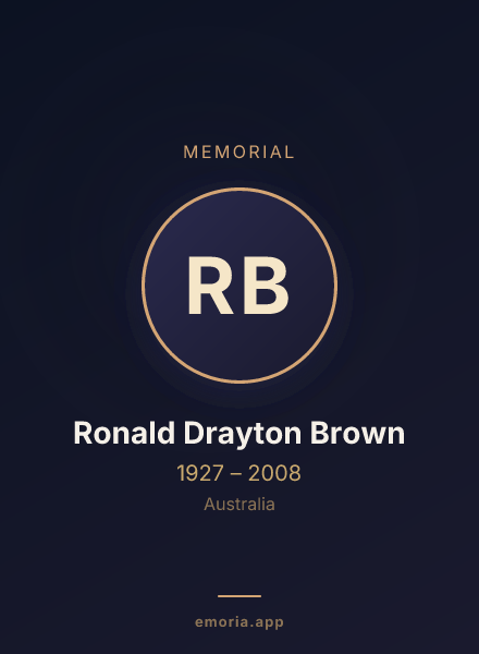 Memorial portrait of Ronald Drayton Brown