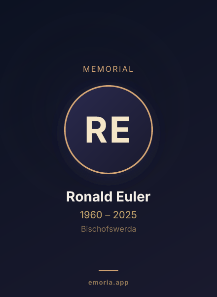 Memorial portrait of Ronald Euler