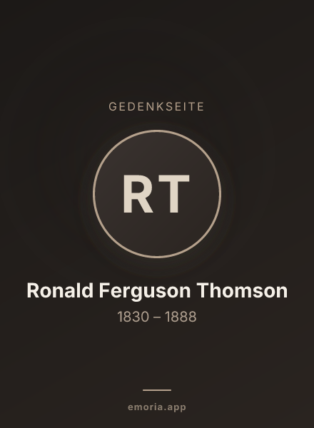 Gedenkportrait von Ronald Ferguson Thomson