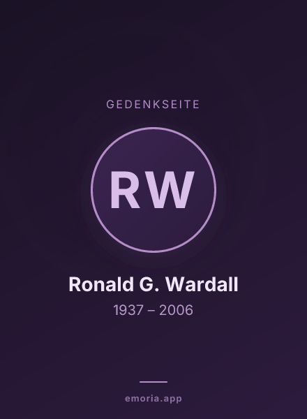 Gedenkportrait von Ronald G. Wardall