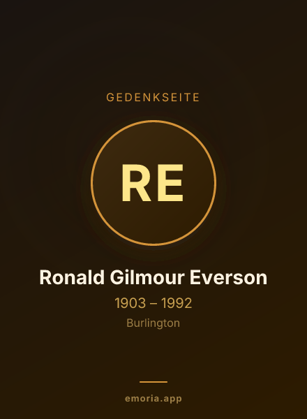Gedenkportrait von Ronald Gilmour Everson