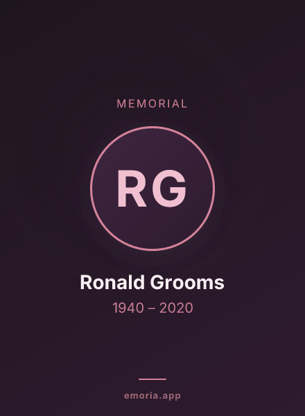 Memorial portrait of Ronald Grooms