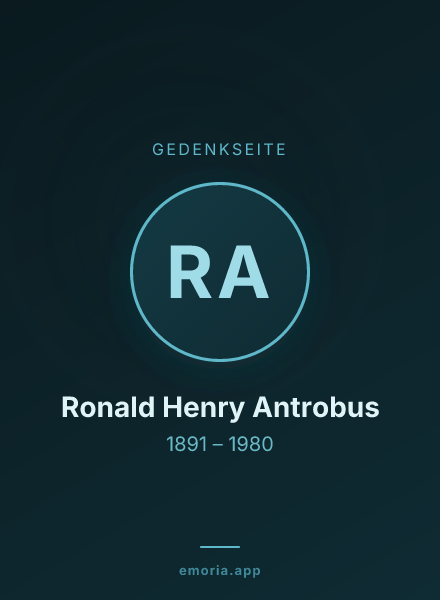 Gedenkportrait von Ronald Henry Antrobus