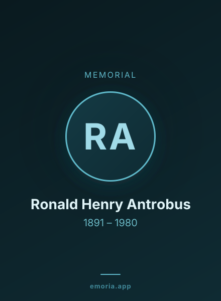 Memorial portrait of Ronald Henry Antrobus