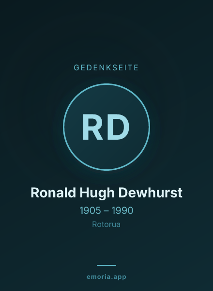 Gedenkportrait von Ronald Hugh Dewhurst