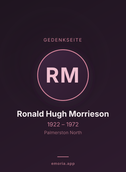 Gedenkportrait von Ronald Hugh Morrieson