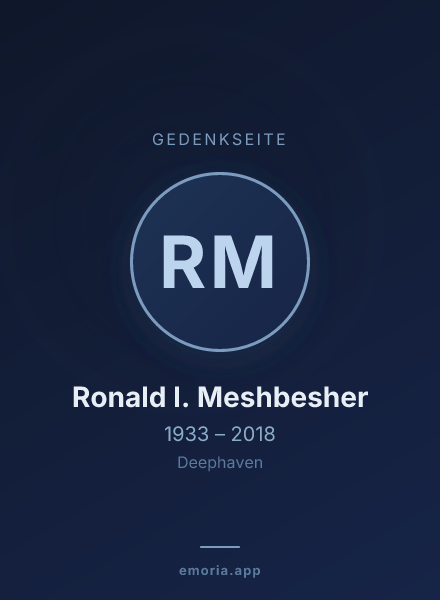 Gedenkportrait von Ronald I. Meshbesher