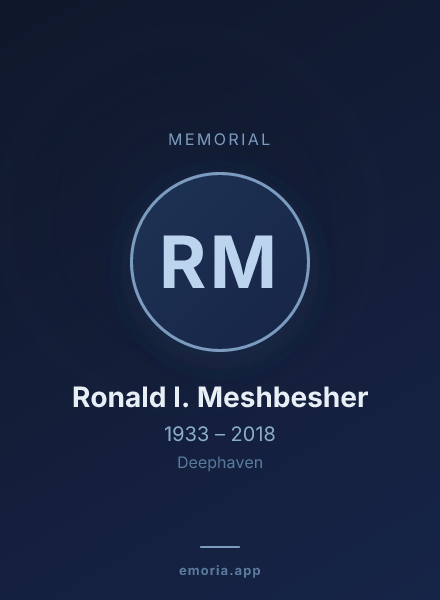 Memorial portrait of Ronald I. Meshbesher