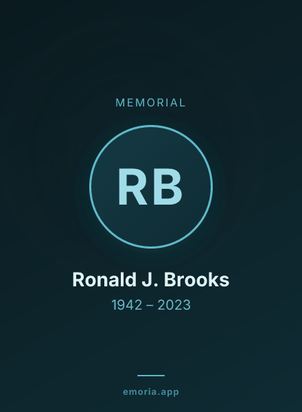 Memorial portrait of Ronald J. Brooks
