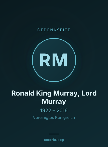 Gedenkportrait von Ronald King Murray, Lord Murray