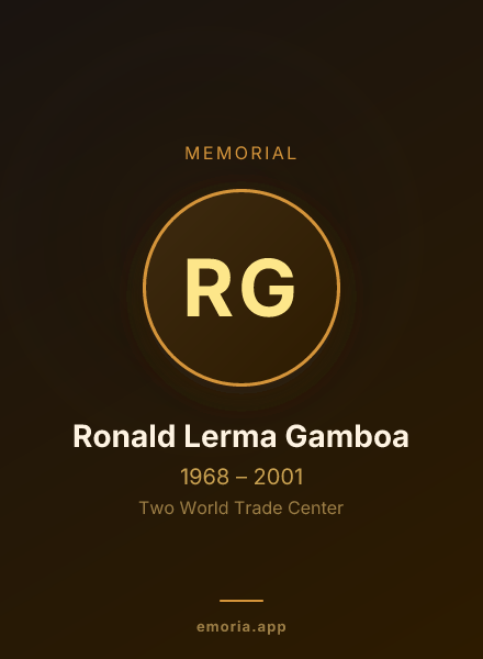 Memorial portrait of Ronald Lerma Gamboa