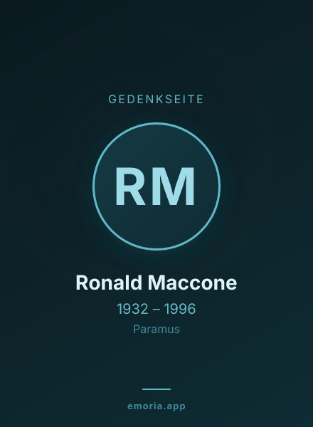 Gedenkportrait von Ronald Maccone