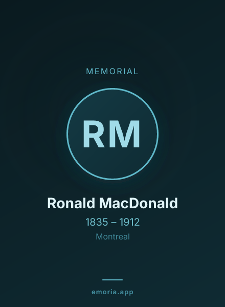 Memorial portrait of Ronald MacDonald