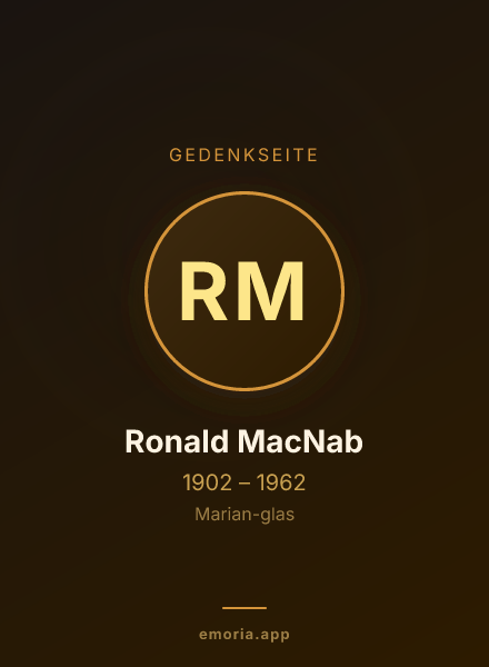 Gedenkportrait von Ronald MacNab