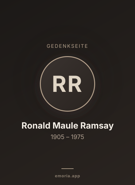 Gedenkportrait von Ronald Maule Ramsay