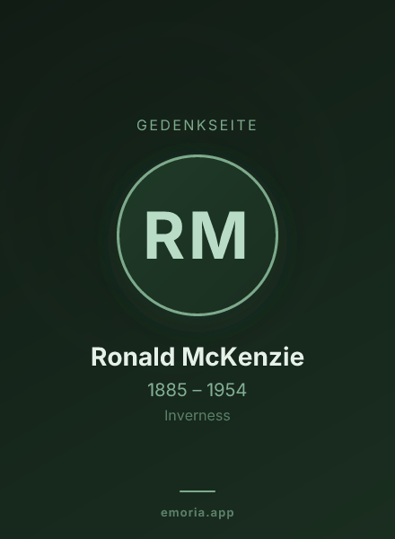 Gedenkportrait von Ronald McKenzie
