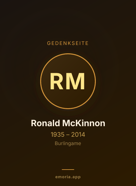 Gedenkportrait von Ronald McKinnon