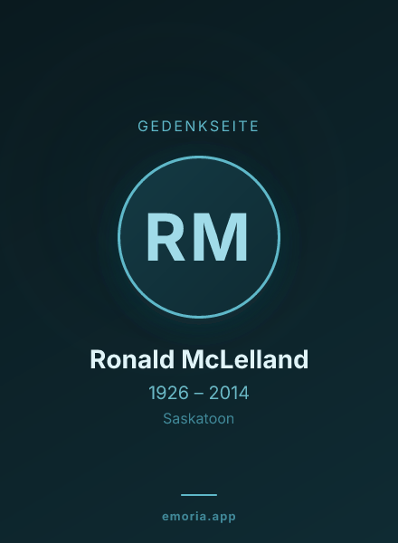Gedenkportrait von Ronald McLelland