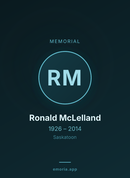Memorial portrait of Ronald McLelland