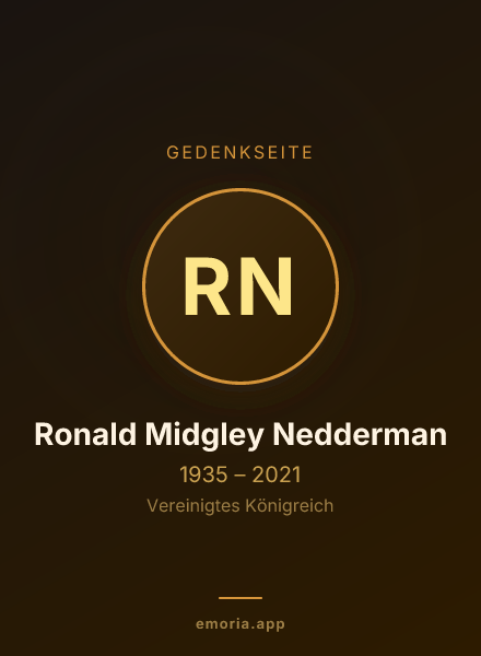 Gedenkportrait von Ronald Midgley Nedderman