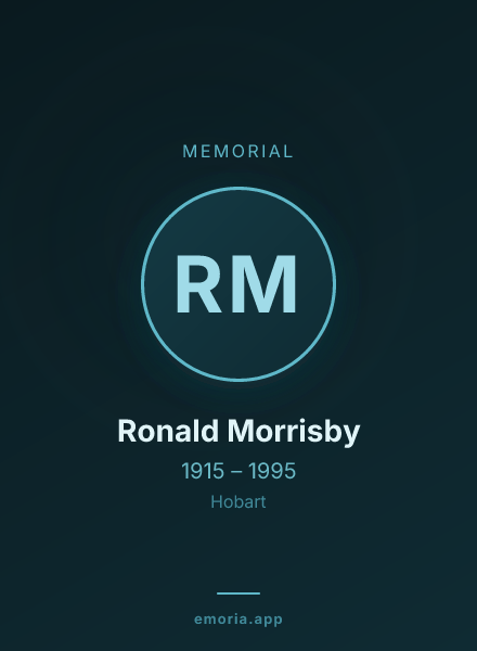 Memorial portrait of Ronald Morrisby
