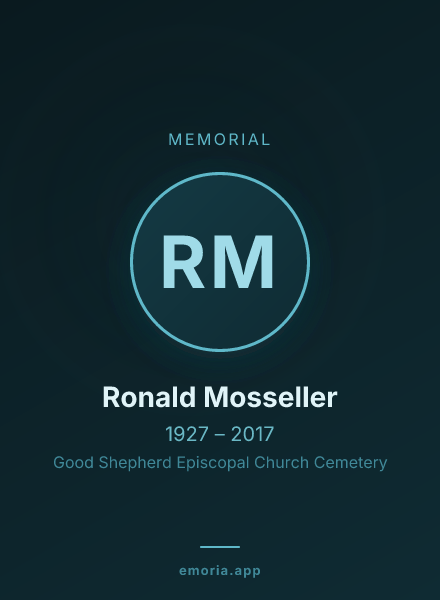 Memorial portrait of Ronald Mosseller