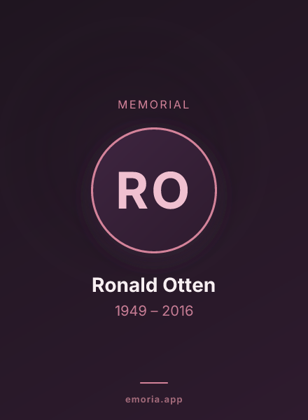Memorial portrait of Ronald Otten