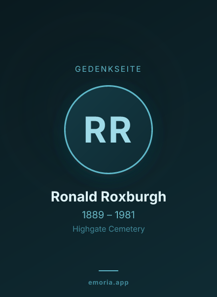 Gedenkportrait von Ronald Roxburgh