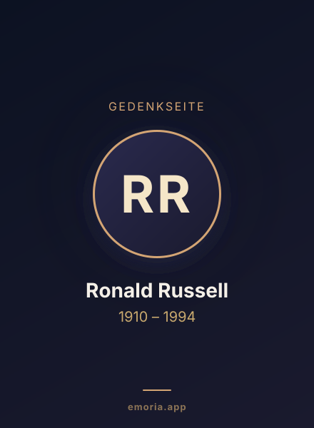 Gedenkportrait von Ronald Russell
