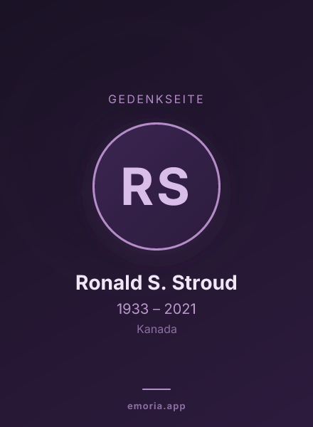 Gedenkportrait von Ronald S. Stroud