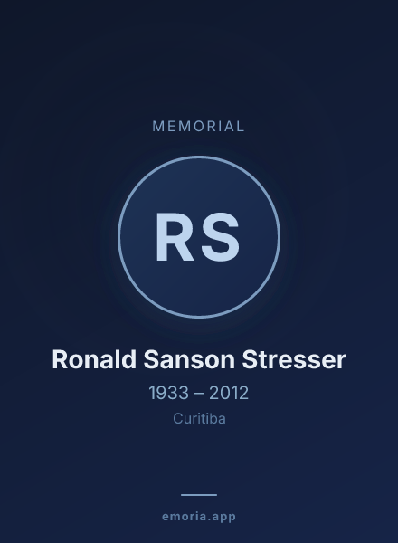 Memorial portrait of Ronald Sanson Stresser