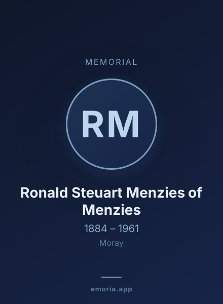 Memorial portrait of Ronald Steuart Menzies of Menzies