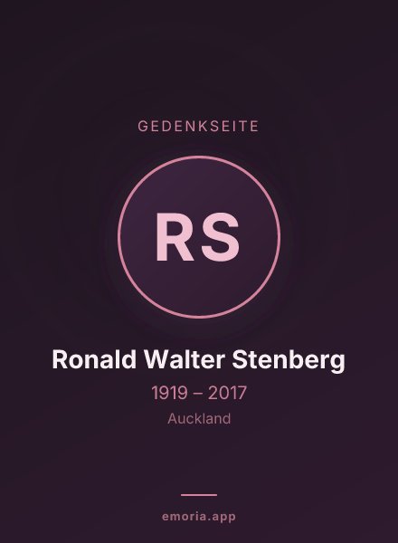 Gedenkportrait von Ronald Walter Stenberg