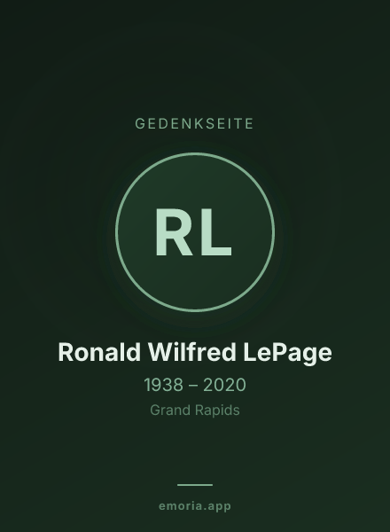 Gedenkportrait von Ronald Wilfred LePage