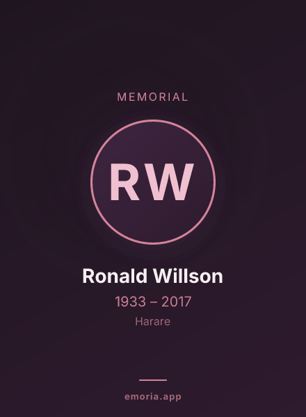 Memorial portrait of Ronald Willson