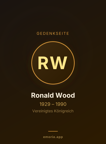 Gedenkportrait von Ronald Wood