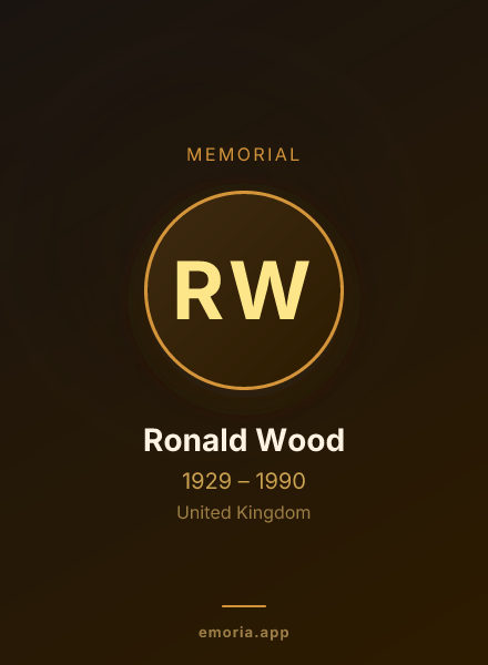 Memorial portrait of Ronald Wood