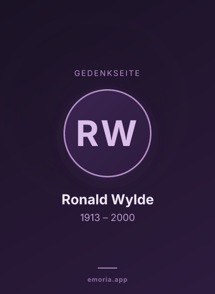Gedenkportrait von Ronald Wylde