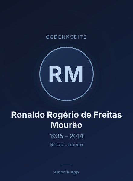 Gedenkportrait von Ronaldo Rogério de Freitas Mourão