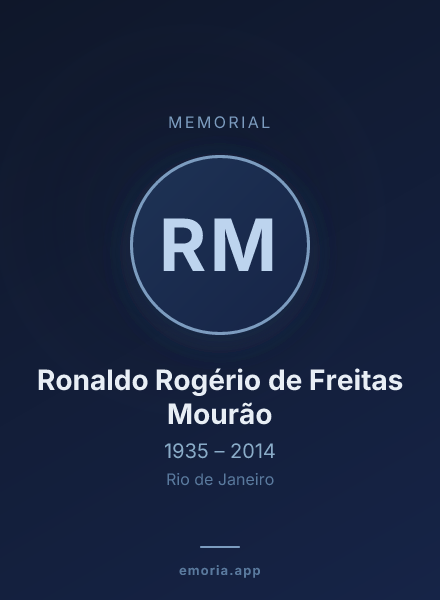 Memorial portrait of Ronaldo Rogério de Freitas Mourão