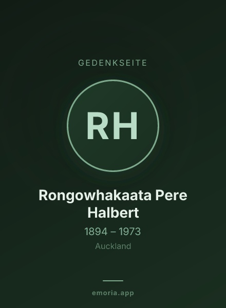 Gedenkportrait von Rongowhakaata Pere Halbert