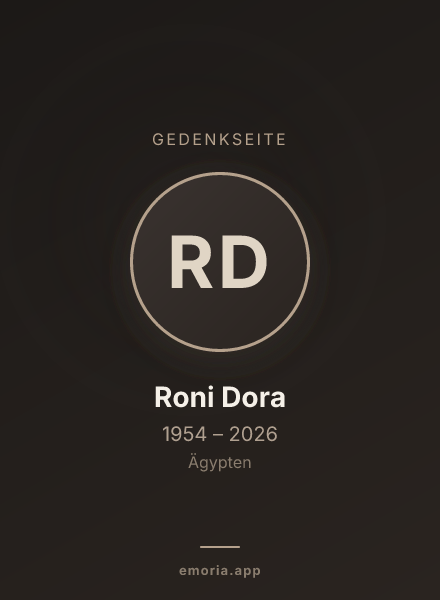 Gedenkportrait von Roni Dora