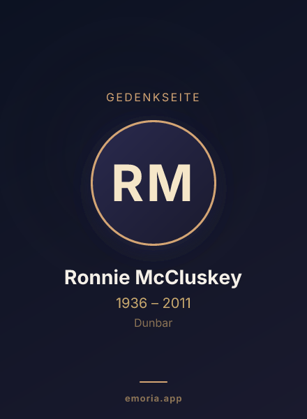 Gedenkportrait von Ronnie McCluskey