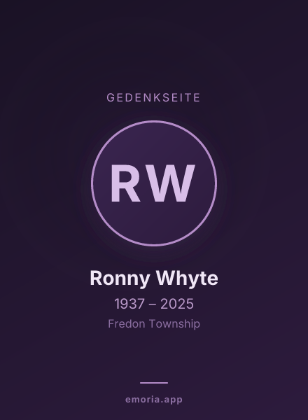 Gedenkportrait von Ronny Whyte