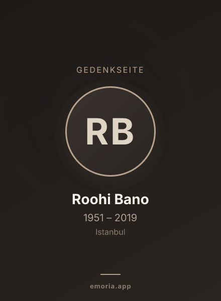Gedenkportrait von Roohi Bano