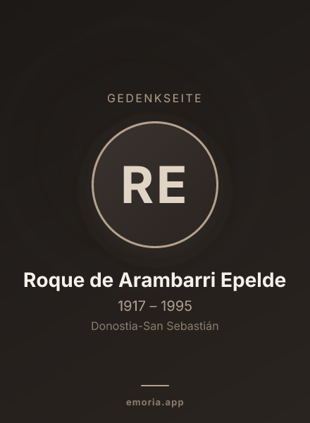Gedenkportrait von Roque de Arambarri Epelde